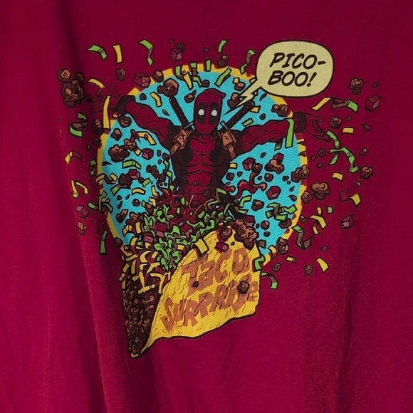 Loot Crate Marvel Red Deadpool 3XL Tee - Picture 3 of 4